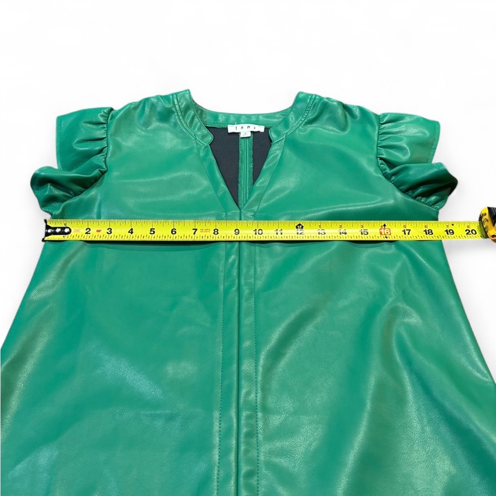 Green Ruffle Sleeve Top - Picture 5 of 9